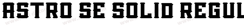Astro SE Solid Regul字体转换